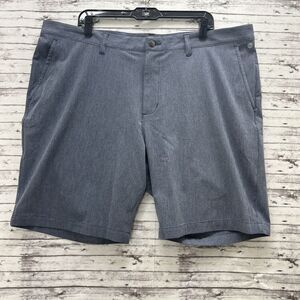 Adidas Crosshatch Golf Shorts Men's Size 42 Navy/White Stretch HR9052 NEW